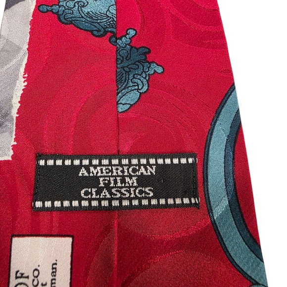 American Film Classics 'Cat on a Hot Tin Roof' Portrait Silk Tie Red Black - Picture 5 of 13